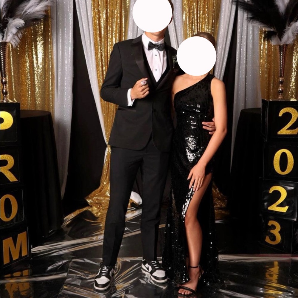 Mac Duggal Sequin One Shoulder Dress